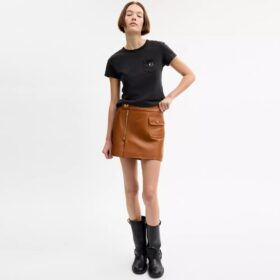 Mini-läderkjol i heritage-stil