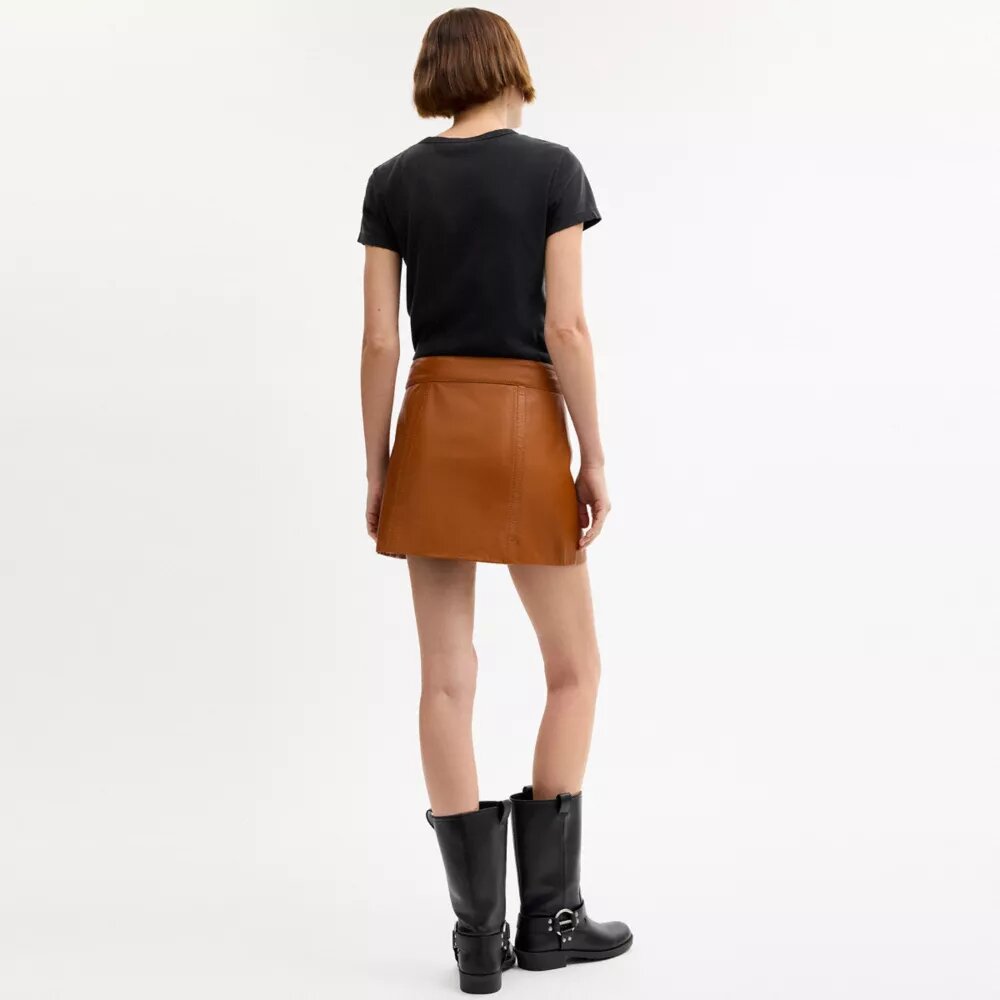 Mini-läderkjol i heritage-stil