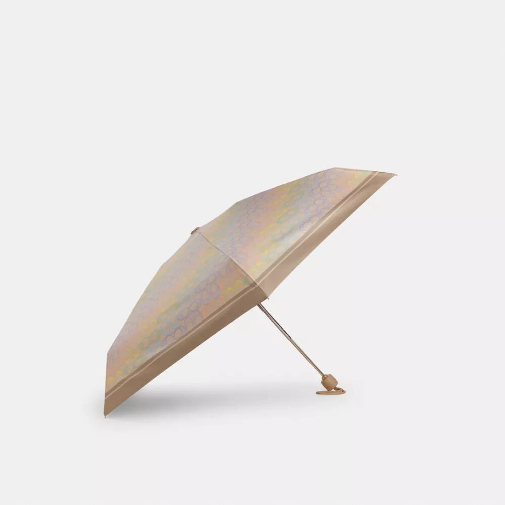 Mini-paraply med UV-skydd i Rainbow Signature-mönster