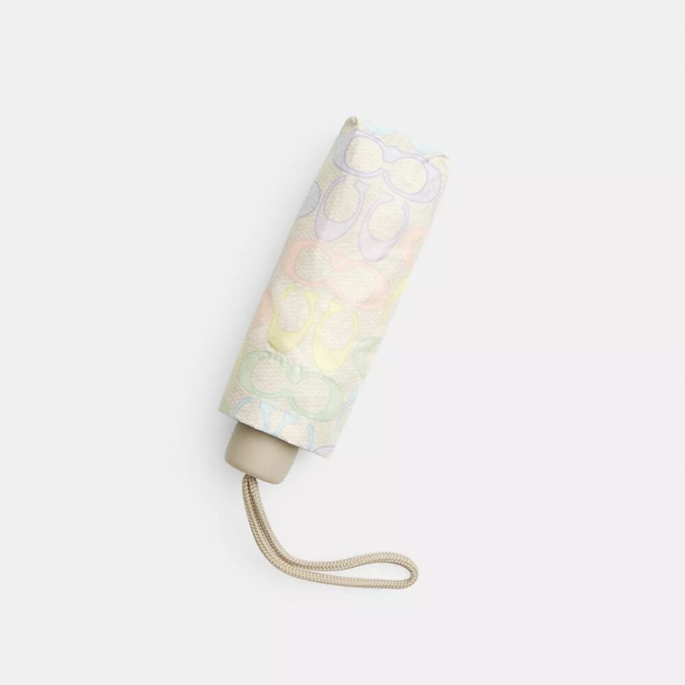 Mini-paraply med UV-skydd i Rainbow Signature-mönster