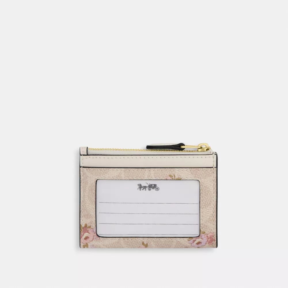Mini Skinny ID-fodral i Signature Canvas med blommönster
