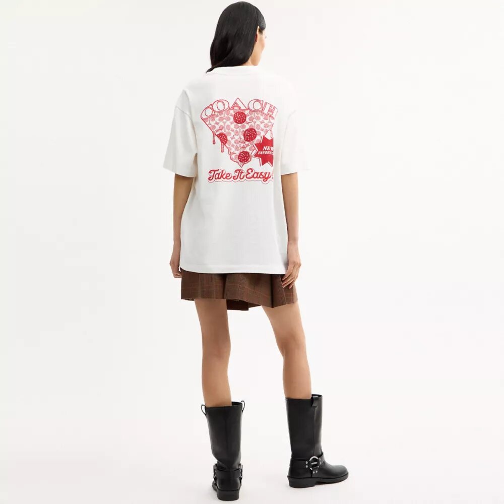 Pizza Relaxed T-shirt i ekologisk bomull