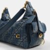 Pocket Juliet-väskan 30 i regenererad bomullsdenim med quiltning