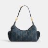 Pocket Juliet-väskan 30 i regenererad bomullsdenim med quiltning
