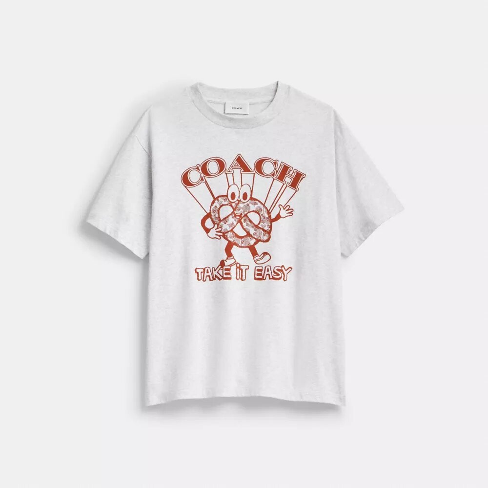 Pretzel Relaxed T-shirt i ekologisk bomull