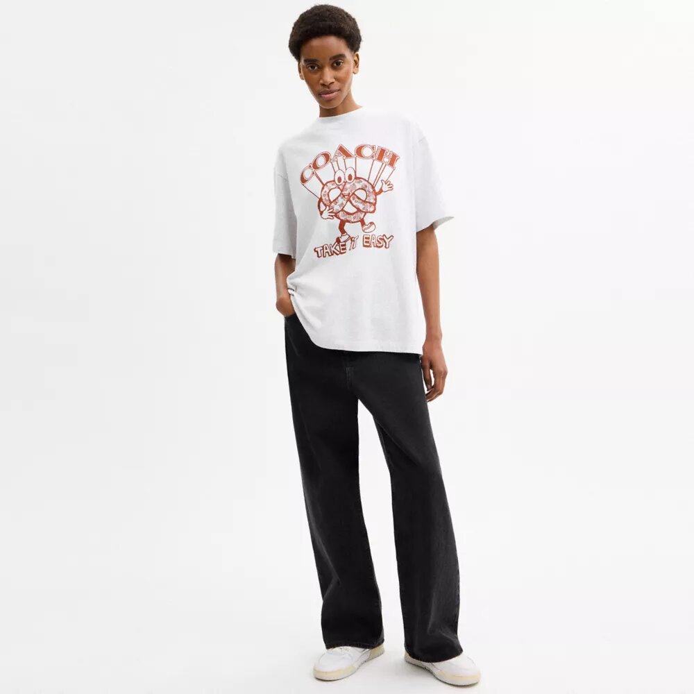 Pretzel Relaxed T-shirt i ekologisk bomull