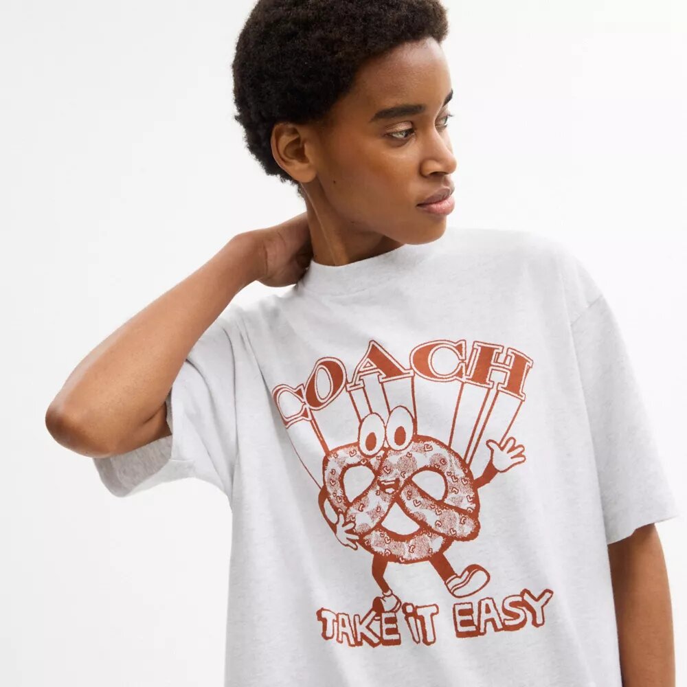 Pretzel Relaxed T-shirt i ekologisk bomull