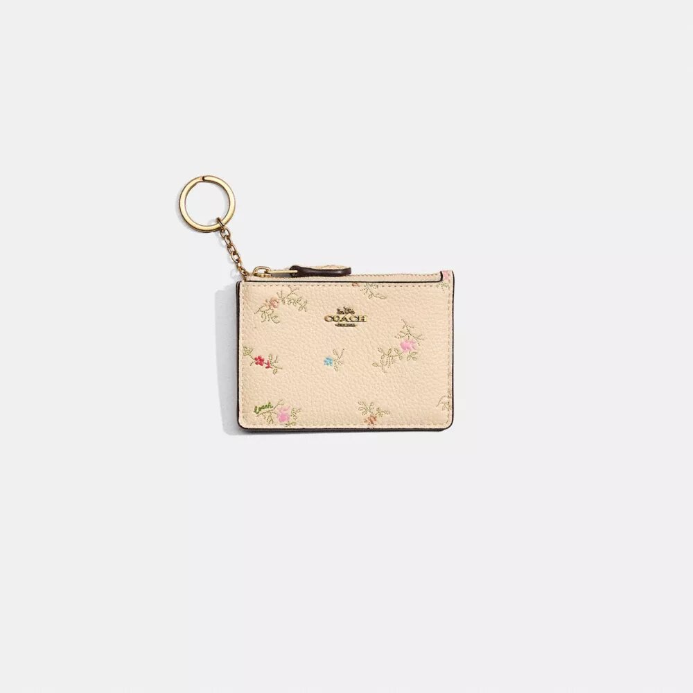 Restaurerat Mini Skinny ID-fodral med antikt blommönster