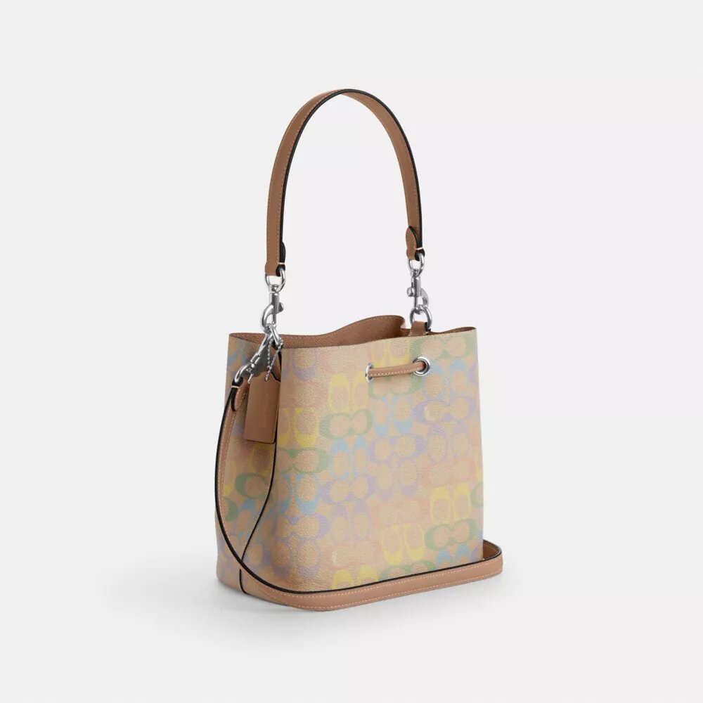 Rowan-hinkväska i Rainbow Signature Canvas