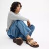 Sandaler med dubbla remmar i signaturdesign