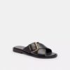 Sandaler med korsade remmar och spänne