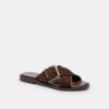 Sandaler med korsade remmar och spänne