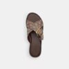 Sandaler med korsade spännen i signaturjacquard