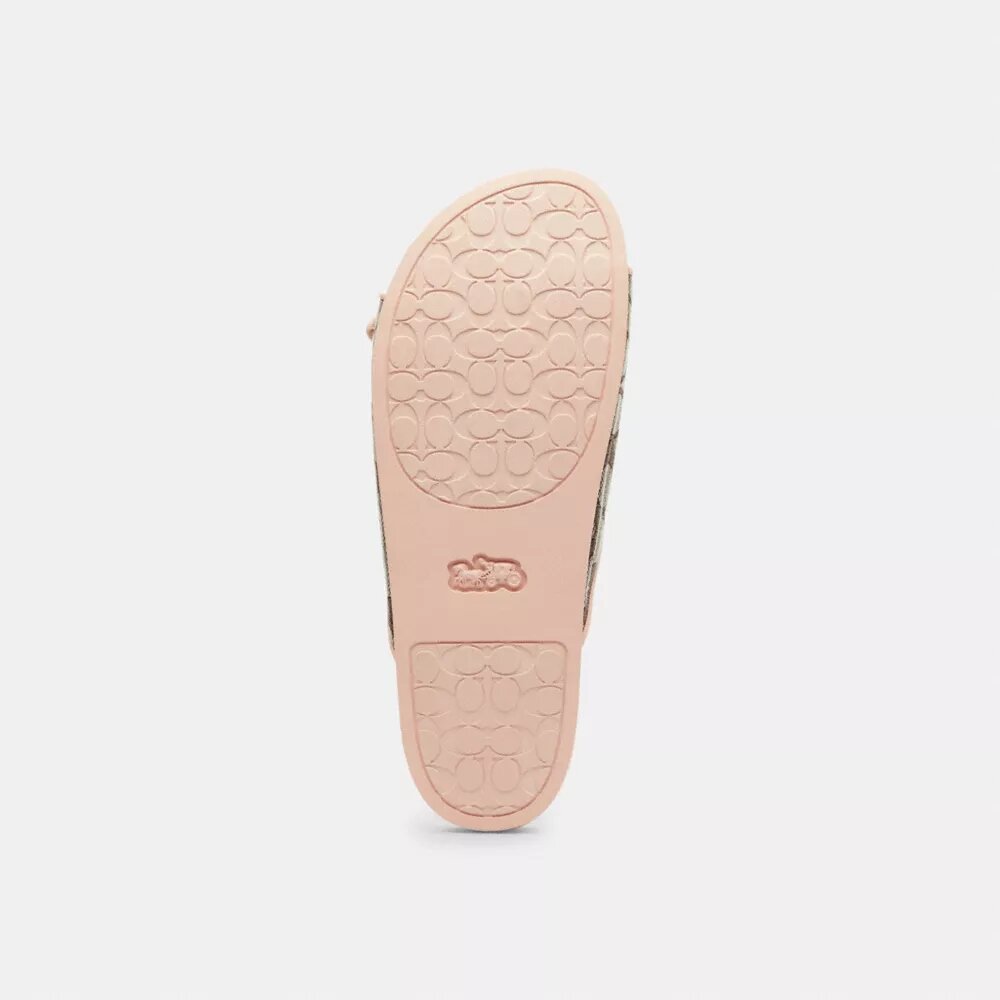Sandaler med två spännen i vårt signaturjacquard