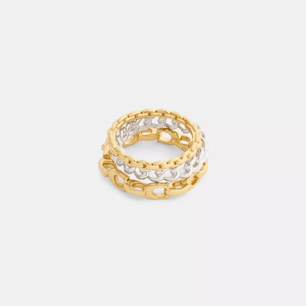 Set med sammanlänkade C-ringar