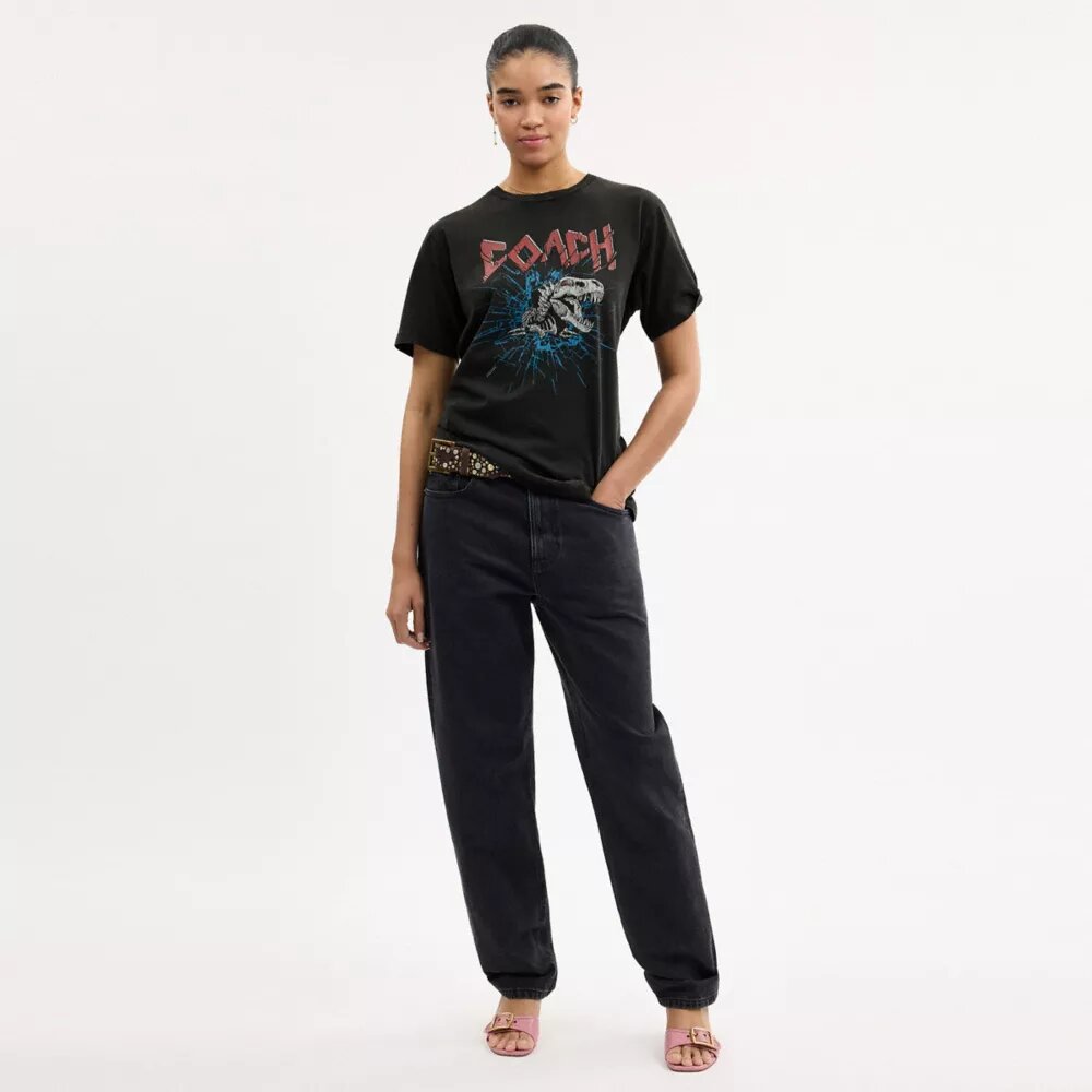 Signatur-T-shirt med Skeleton Rexy