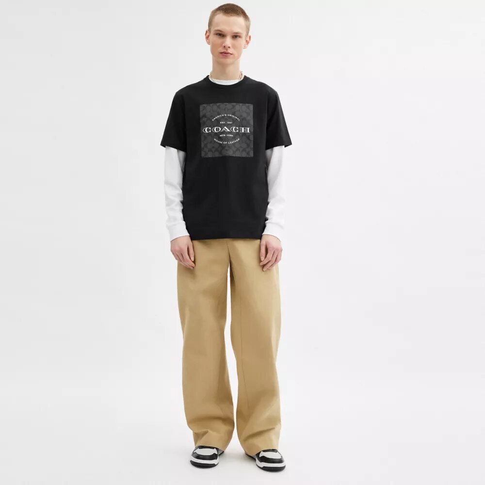 Signature Square T-shirt i ekologisk bomull