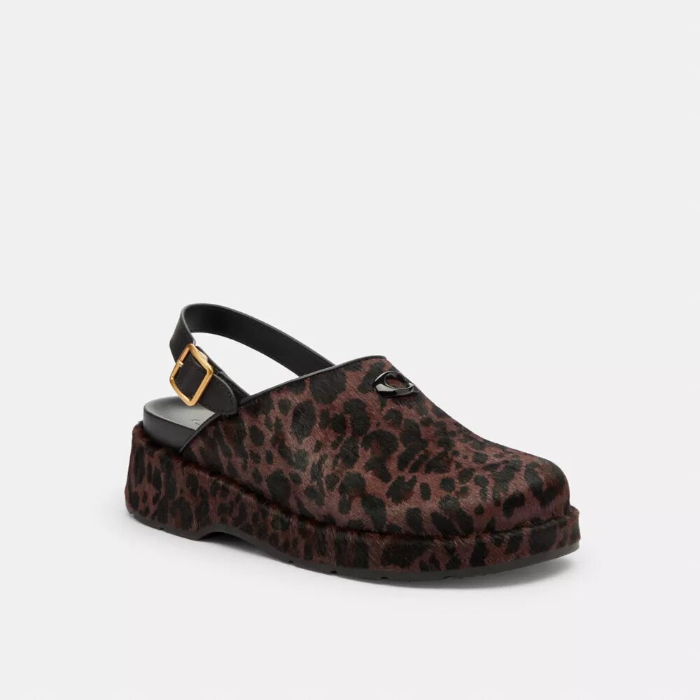 Skulpterad platåclog med leopardmönster