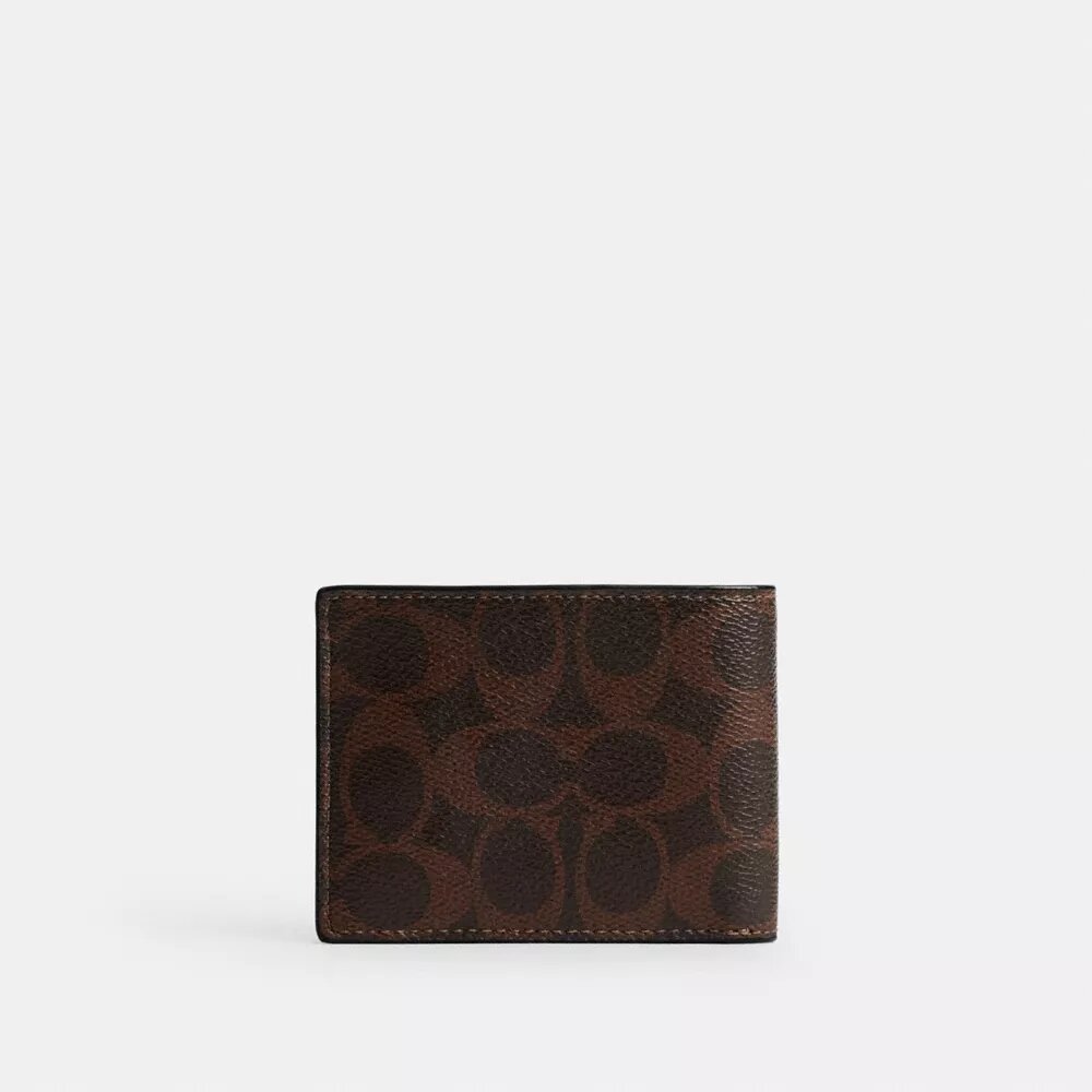 Smal plånbok i Signature Canvas