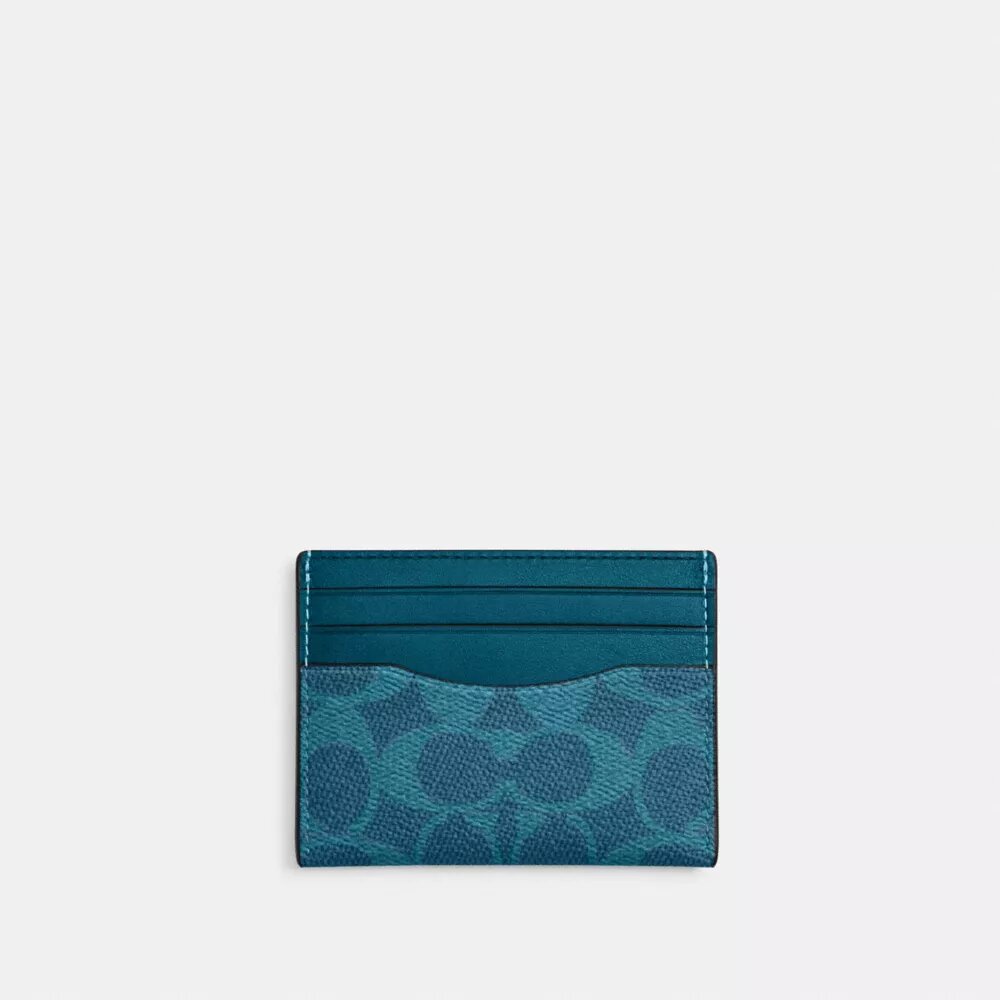 Smalt ID-kortfodral i Signature Canvas
