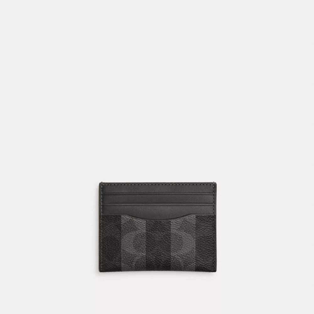 Smalt ID-kortfodral i Signature Canvas med ränder