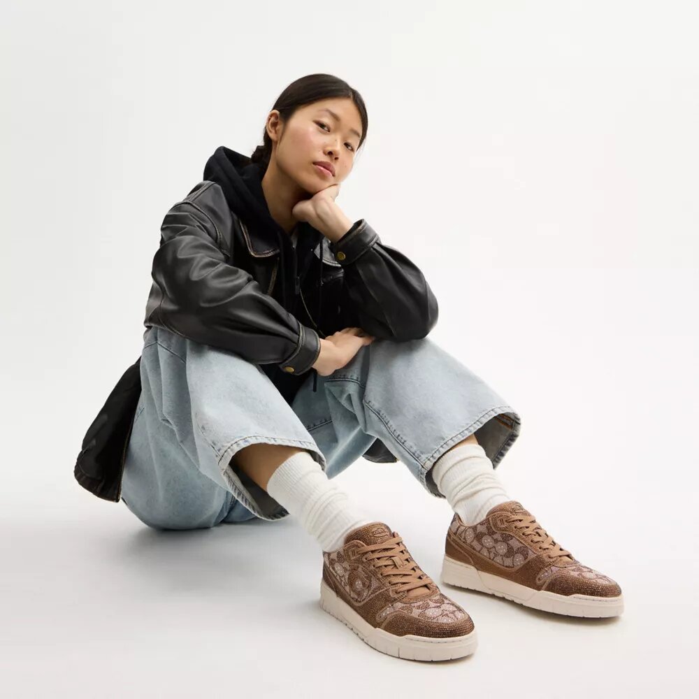 Soho-sneakers i Crystal Signature-jacquard