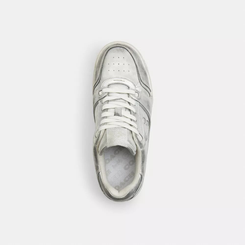 Soho-sneakers i slitet metallicläder