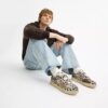 Soho-sneakers med dubbla remmar och molnmönster
