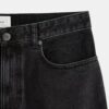 Svarta tapered-jeans i ekologisk bomull