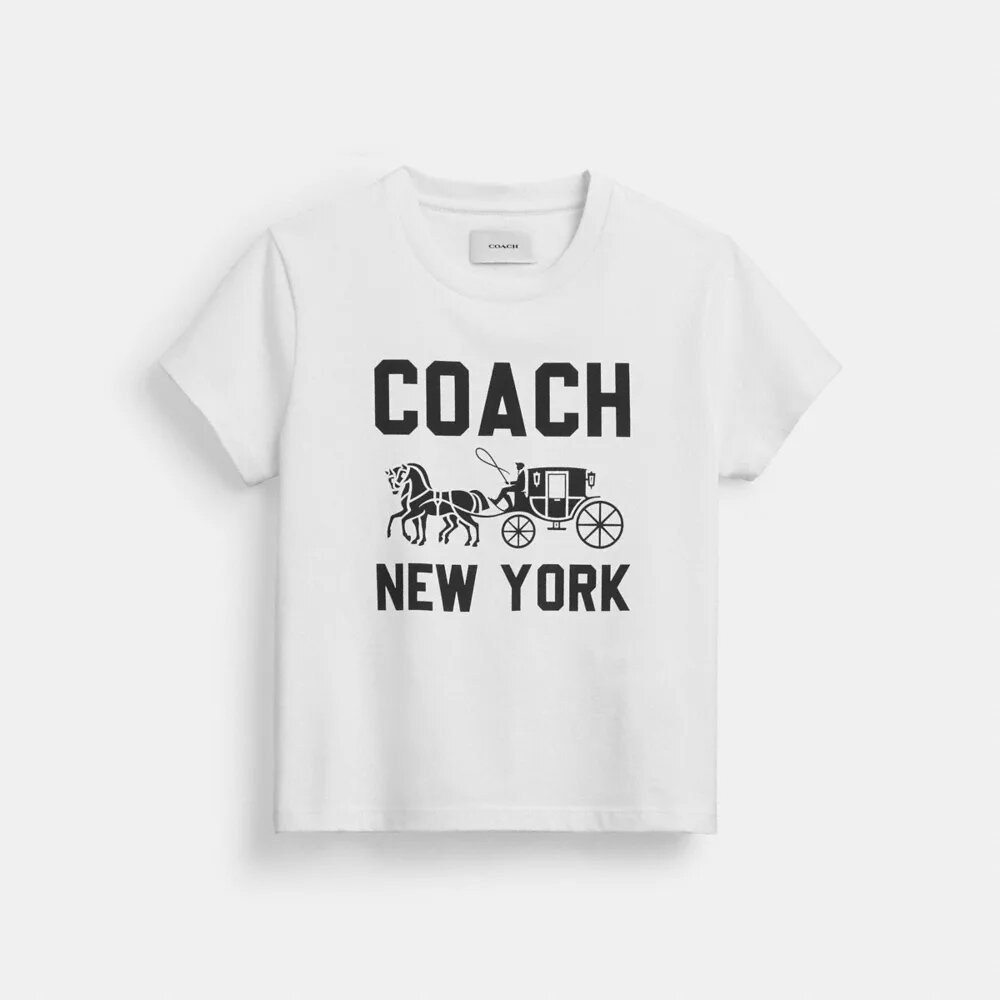 T-shirt med Horse and Carriage i ekologisk bomull