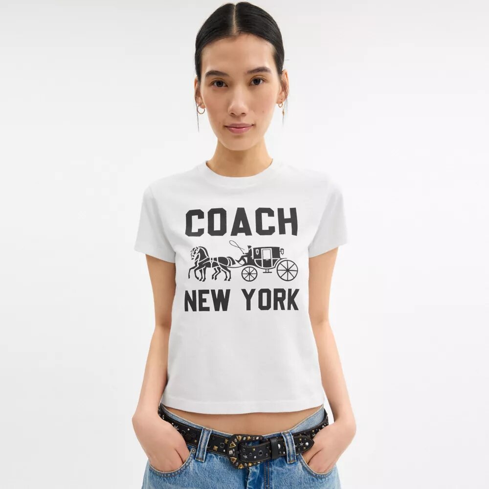 T-shirt med Horse and Carriage i ekologisk bomull