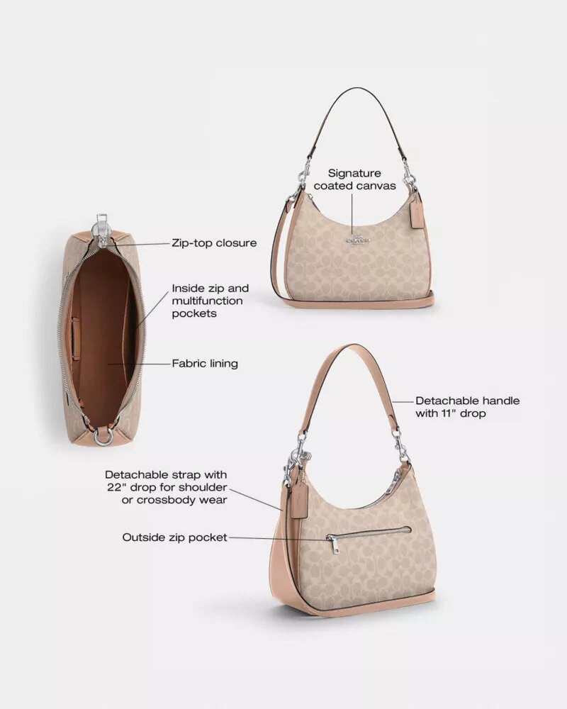 Teri Hobo-väska i Signature Canvas