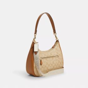 Teri Hobo-väska i Signature Canvas med rand