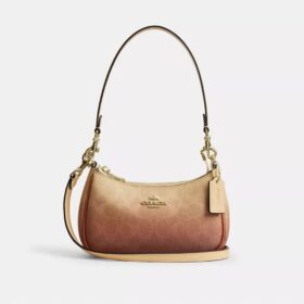 Teri Mini-crossbodyväska i Ombre Signature Canvas