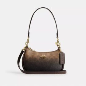Teri Mini-crossbodyväska i Ombre Signature Canvas