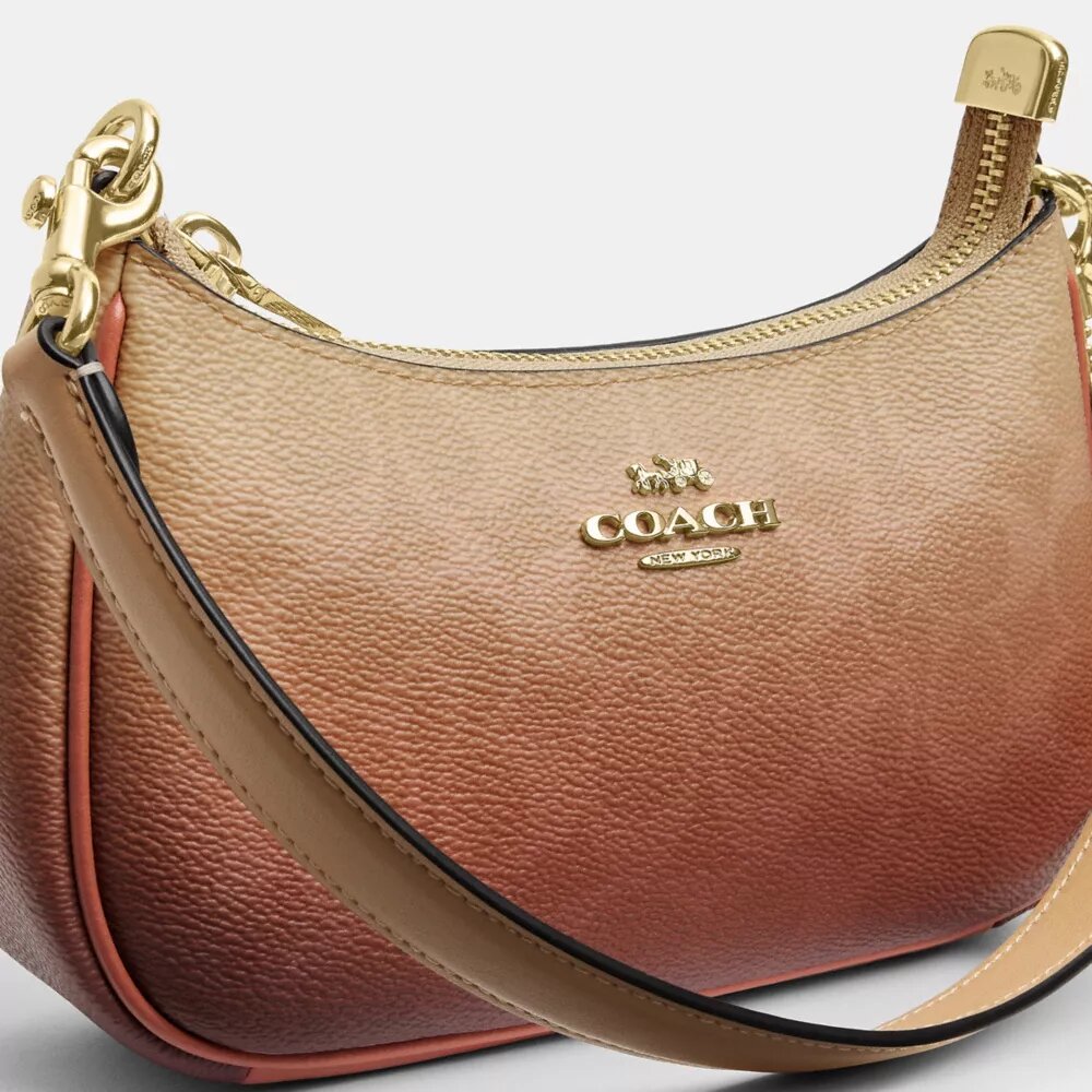 Teri Mini-crossbodyväska i Ombre Signature Canvas