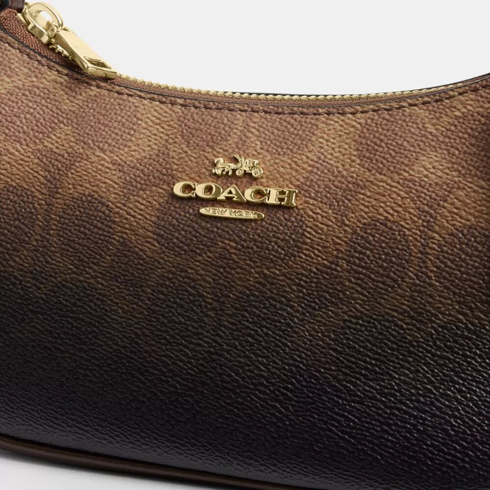 Teri Mini-crossbodyväska i Ombre Signature Canvas