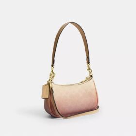 Teri Mini-crossbodyväska i Ombre Signature Canvas