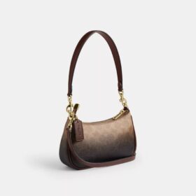 Teri Mini-crossbodyväska i Ombre Signature Canvas