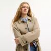 Trenchcoat av återanvänd bomull