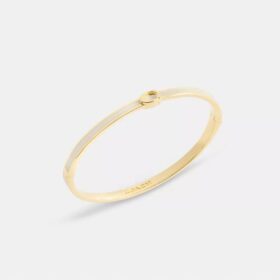 Tunt emaljerat armband med vår signatur och gångjärn