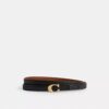 Vändbart skärp med skulpterat signaturspänne, 13 mm