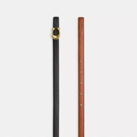 Vändbart skärp med skulpterat signaturspänne, 13 mm